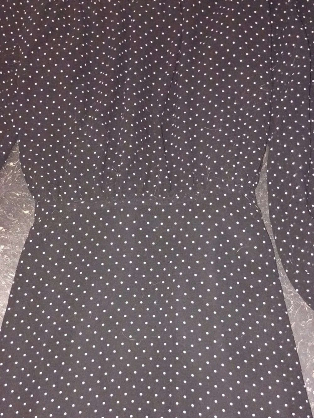 Michael Kors Black Polka Dot Long-Sleeve Midi Dress Size 6-b5